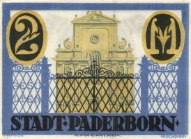 Német Birodalom / Weimari Köztársaság / Padeborn 1921. 50Pf + 75Pf + 1M + 2M 4 klf db, teljes sor T:...