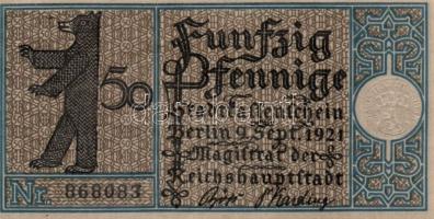 Német Birodalom / Weimari Köztársaság / Berlin 1921. 50Pf (20x) 20 klf db, teljes sor T:I,I-