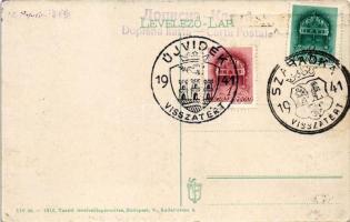 Szabadka, Subotica; Pályaudvar, vasútállomás, villamos. Vasúti levelezőlapárusítás 110. sz. 1916. / ...