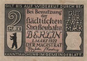 Német Birodalom / Weimari Köztársaság / Berlin 1922. 2M (10x) 10 klf db, teljes sor T:I