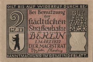 Német Birodalom / Weimari Köztársaság / Berlin 1922. 2M (10x) 10 klf db, teljes sor T:I