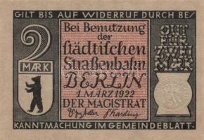 Német Birodalom / Weimari Köztársaság / Berlin 1922. 2M (10x) 10 klf db, teljes sor T:I