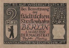 Német Birodalom / Weimari Köztársaság / Berlin 1922. 2M (10x) 10 klf db, teljes sor T:I