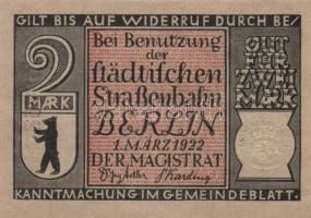 Német Birodalom / Weimari Köztársaság / Berlin 1922. 2M (10x) 10 klf db, teljes sor T:I