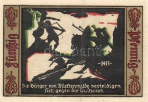 Német Birodalom / Weimari Köztársaság / Fürstenwalde 1921. 20Pf (3x) + 25Pf (3x) 50Pf (3x) 9 klf db,...