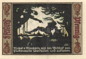 Német Birodalom / Weimari Köztársaság / Fürstenwalde 1921. 75Pf (3x) 3 klf db, teljes sor T:I-