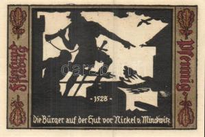 Német Birodalom / Weimari Köztársaság / Fürstenwalde 1921. 75Pf (3x) 3 klf db, teljes sor T:I-