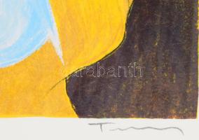 Itzchak Tarkay (1935-2012): Hölgyek. Litográfia, szignált, számozott, 10/20, 50x50 cm Üvegezett kere...