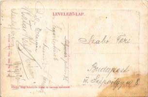 Solymár, Pályaudvar, vasútállomás. W.L. Bp. 7545. 1911-13. Kiadja Kégl Sebestyén (ázott / wet damage...