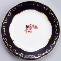 Zsolnay porcelán tányérka. kézzel festett, jelzett, hibátlan 8,5 cm