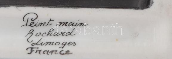 Limoges porcelán zongora kézzel festett, jelzett, hibátlan 7 cm