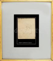 Magyar Mannheimer Gusztáv (1859-1937): Angyal, vázlat. Ceruza, papír, jelzett, dekoratív üvegezett k...