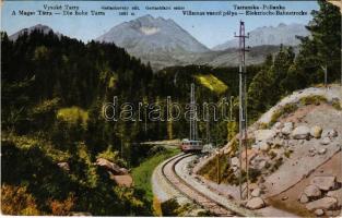 1924 Tátraszéplak, Tatranska Polianka, Westerheim (Magas-Tátra, Vysoké Tatry); villamos vasúti pálya / Elektrische Bahnstrecke / tramway, tram (EK)