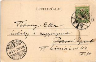 1902 Pozsony, Pressburg, Bratislava; Kossuth Lajos tér (Sétatér), villamos. Verlag Bediene dich alle...