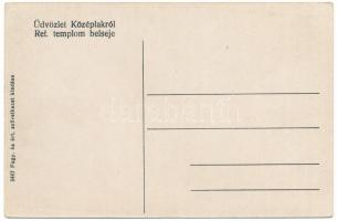 Középlak, Cuzaplac (Szilágy); Református templom belseje. Fogyasztási és értékesítő szövetkezet kiad...