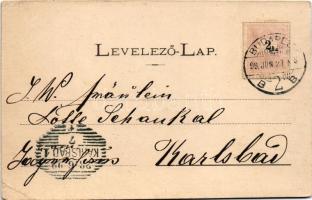 1899 (Vorläufer) Budapest XII. Svábhegy, Fogaskerekű vasút, gőzmozdony, vonat (r)