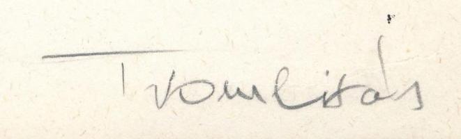 Trombitás Tamás (1952-): Geometrikus kompozíció (cím nélkül), 1982. Szitanyomat, papír, jelzett. Szá...