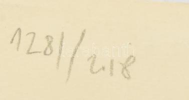 Fajó János (1937-2018): Körmetszés II, 1976. Szitanyomat, papír, jelzett, számozott (7/9). 66,5×49,5...