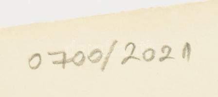 Fajó János (1937-2018): Körmetszés II, 1976. Szitanyomat, papír, jelzett, számozott (7/9). 66,5×49,5...