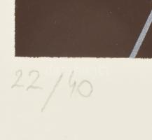 Konok Tamás (1930-2020): Dinamikus struktúrák, 1991. Szitanyomat, papír, jelzett, számozott (22/40)....