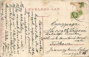 1915 Marosújvár, Uioara, Ocna Mures; Szódagyár. Veress József kiadása / soda factory (EK)