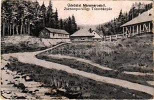 Tótosbánya, Totos (Budfalva, Budesti, Máramaros); Zserampó-völgy, aranybánya. Berger Miksa kiadása / valley, gold mine (fl)