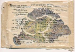 Hungaria 896-1918 - mechanikus térképes irredenta lap tokban / Map of Hungary, Irredenta mechanical ...