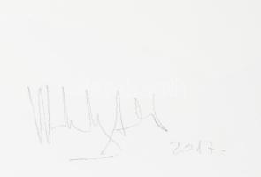 Wolsky András (1969-): A láthatatlan rendszer felsejlő dinamikája, 2017. Akril, papír, jelzett. Háto...