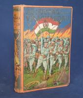 Seress Imre:  Az ifjúság és a világháború 1914-1915. A világháború története az ifjúság számára. Több száz arcképpel, csataképpel és eredeti harctéri felvétellel. I. kötet. Budapest, [1916]. Magyar Kereskedelmi Közlöny Hírlap- és Könyvkiadóvállalat (Tolnai Világlapja ny.) 412 + [4] p. Egyetlen kiadás. Az 1901-1944 között megjelenő Tolnai Világlapja a korszak népszerű, képes hetilapja volt, a világháborús propagandából laptársaihoz hasonlóan bőven kivette a részét (nem magyar sajátosság, az összes hadviselő fél sajtója rendszerszerűen torzította az információkat). Az ifjúság számára készült hazafias kiadványt eredetileg egykötetesre tervezték, ám a háború elhúzódása miatt végül három kötet jelent meg. I. kötetünk a világháború okait járja körbe, illetve az első két év hadi eseményeit foglalja össze. Kiadványunk látószöge szerint a háború kirobbantásában a felelősséget a barbár orosz állam, a lelketlen és kufár természetű Anglia, a felelőtlen Franciaország felelős, a derék központi hatalmak csupán védekező harcot folytatnak. Az oldalszámozáson belül gazdag szövegközti képanyaggal illusztrált beszámoló szövegei az általános hadműveleteken kívül számos harctéri anekdotát közölnek, méltatják a központi hatalmak leleményességét, bajtársiasságát, vitézségét, helytállását, magas erkölcsiségét és műszaki zsenialitását, mindezt pedig szembeállítja a világot végigrabló antant hatalmak manipulatív hatalmával, amely saját országain belül koncentrációs táborokba gyűjti az ott rekedt magyarokat, osztrákokat, németeket, saját csapatait gyarmati csapatokkal egészíti ki, arab, néger, zulu, hindu kiegészítő csapatait golyófogónak használva, orv- és lestámadásaival megkeserítve a bevonuló német és osztrák-magyar seregek életét. A képaláírásokban megkapó tömörséggel tanulmányozható a beszámoló elfogultságának mértéke: ,,II. Vilmos német császár, királyunk hű szövetségese", ,,Viktor Emánuel olasz király, aki a háború elején még szövetségesünk volt, de nemcsak hogy nem jött segítségünkre, hanem hitszegően ellenünk fordult. A történelem örökre meg fogja bélyegezni", ,,Péter szerb király, az orosz cár engedelmes, vak eszköze", ,,Orosz lovasok és gyalogosok éjjel lövöldöznek egy mozdonyra, amelyet a mi csapataink előreküldtek, hogy a síkságot kémlelke ki. A mozdonyon levő katonáink fényszóróval bevilágítják a környéket és gépfegyverekkel tüzelnek vissza", ,,Német katonák a galíciai harctéren fölkapnak egy parasztszekérre, hogy meneküljenek egy század kozák elől. A németek mindössze hatan-heten vannak, ezek közt kettő is sebesült, mégsem gondolnak arra, hogy megadják magukat, hanem bátran lövöldöznek a támadóikra a szekérről", ,,Zulu-kaffer szerecsenek Angliának afrikai gyarmataiból. Inkább majmokhoz hasonlítanak, mint emberekhez, és Anglia mégsem szégyellte Európába hozni őket, hogy mint az ő katonái harcoljanak a németek ellen", ,,Páris látképe madártávlatból. A Szajna partján épült gyönyörű francia fővárosról egy Zeppelin léghajó készítette ezt a felvételt. A német léghajók és repülőgépek mindennapos vendégek voltak Páris fölött, és sohasem tették tiszteletüket üres kézzel, hanem mindig hagytak ott néhány bombát emlékül. Közben pedig lefotografálták Párist a magasból", ,,Török gyalogos katonák a táborban, a Dardanelláknál. Fegyvereiket gúlákba rakva várják az angolok, franciák, hinduk, kanadaiak és ausztráliaiak támadását, amelyeket mindig diadallal vertek vissza. A Dardanellák hősies védelme egyike volt a legnagyobbszerű haditetteknek, amelyeket ez a világháború felmutatott". Kötetünk fejezetei döntően az európai hadszíntérre koncentrálnak, különös tekintettel a Monarchia és Oroszország küzdelmeire, ám a hitszegő diplomáciai manőverezés részleteire is kitérnek, a gyarmati háborúra is, majd a nem hadviselő európai felek kontextusát is felmérik. Színes, illusztrált előzékekkel. Színes, illusztrált, dombornyomásos és vaknyomásos kiadói egészvászon kötésben.