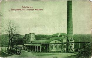 1920 Salgótarján, Bányatársulati Villamos Központ, sodronykötélpálya, autó. Özv. dr. Németh Dezsőné kiadása (EM)