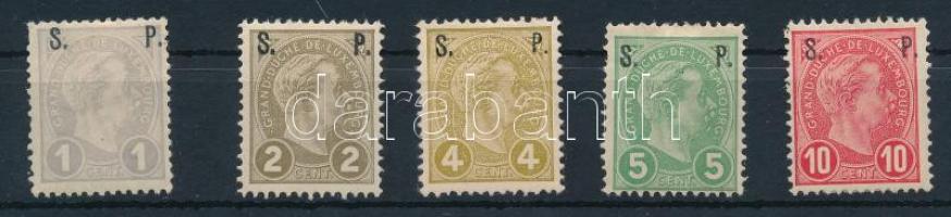 Definitive overprinted set, Hivatalos felülnyomott sor