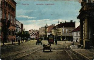 1915 Sopron, Várkerület, villamos (fa)