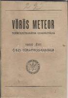 1950 Vörös Meteor természetbarátok szakosztálya 1950 évi túraprogram