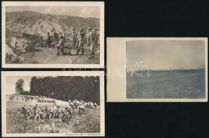 cca 1900-1920 6 db katonai fotó és képeslap