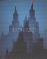 Tomori Ede (1920-1997): Három főváros esti fényben. Budapest, Moszkva, Párizs. Vintage fotó sorozat....