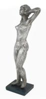 Jelzés nélkül: Fém akt szobor, 30 cm