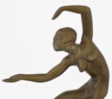 Jelzés nélkül: Kerényi Jenő: Art deco táncos. Réz szobor. 28 cm