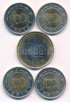 2022. 100Ft "Pénzmúzeum" (4x) + 2023. 200Ft bicolor "Petőfi 200" T:AU