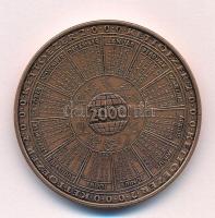2000. "MÉE köszönti az Államalapítás ezredik évfordulóját" kétoldalas bronz naptárérem (42...