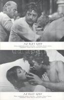 cca 1989 előtt készült, ,,Az élet szép" című szovjet - olasz film jelenetei és szereplői, 9 db produkciós filmfotó (vitrinfotó, lobbyfotó) nyomdatechnikával sokszorosítva kartonpapírra, egyoldalas nyomással, a használatból eredő (esetleges) kisebb hibákkal, 18x24 cm