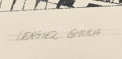 Lengyel Gyula (1943-1990): A párduc napja, 1988. Nyomat, papír. Jelzett, számozott (75/100). 42x45 c...