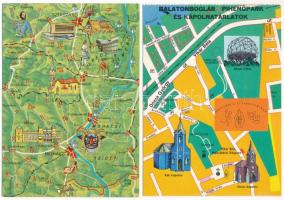 38 db MODERN magyar térképes képeslap / 38 modern Hungarian map postcards