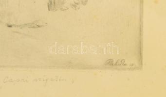 Magyar Mannheimer Gusztáv (1859-1937) - Prihoda István (1891-1956): Capri szigetén. Rézkarc, papír, ...