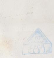 Póka Zsombori Erzsébet (1913-1997): Vízparti erdélyi táj. Akvarell, papír, jelzett. Hátoldalán román...