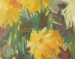 Póka Zsombori Erzsébet (1913-1997): Csendélet. Akvarell, papír, jelzett. Üvegezett fakeretben. 48x62...