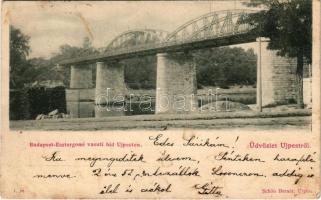 1898 (Vorläufer) Budapest IV. Budapest-Esztergomi vasúti híd. Schön Bernát kiadása (fl)