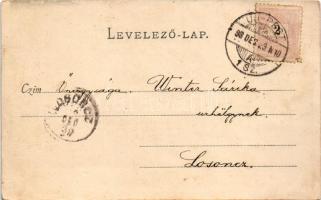 1898 (Vorläufer) Budapest IV. Budapest-Esztergomi vasúti híd. Schön Bernát kiadása (fl)