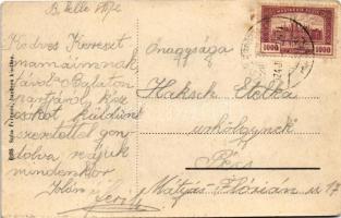 1924 Balatonlelle-gyógyfürdő, Balaton Nagyszálloda, Suba Berenc kiadása (fl)