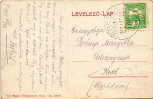 1913 Tereske, Fő utca, Posta (gyűrődések / creases)