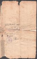 1926 Miskolc tanoncszerződés 2x5000K városi ínségbélyeggel és 2x10000K illetékbélyeggel kissé megvis...